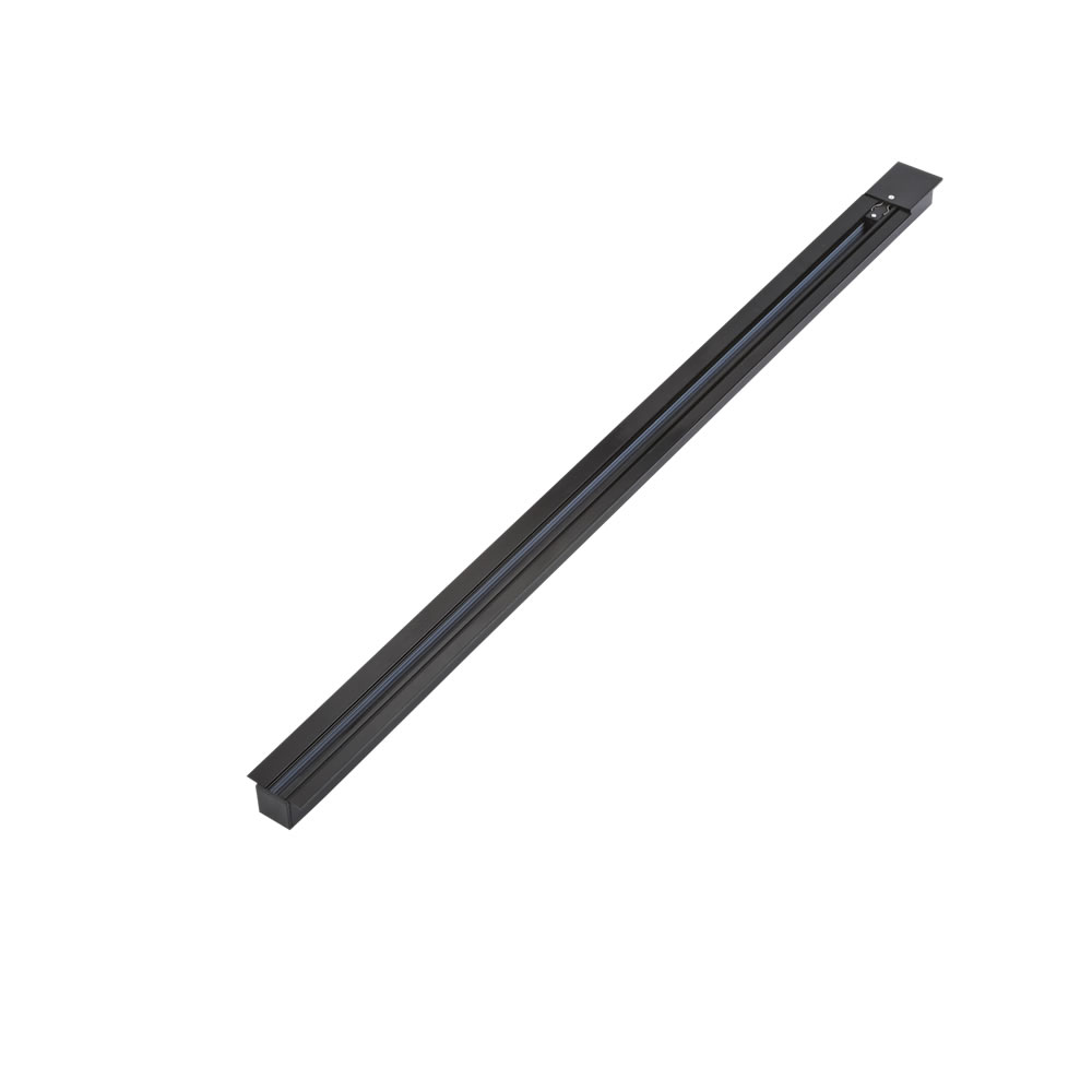 Biard Carril LED Empotrable de 1m Compatible Con Sistemas de 3 Circuitos - Negro