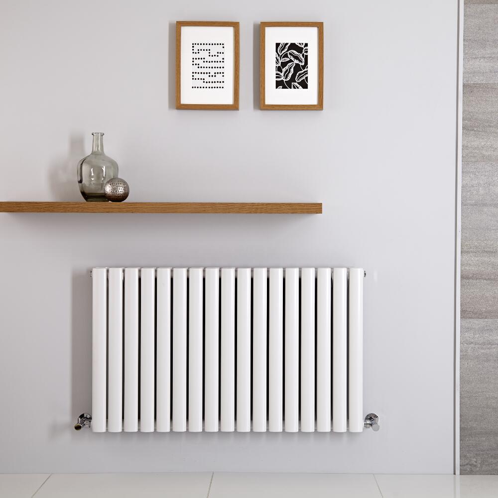 Radiador de Diseño Horizontal Doble - Blanco - 601mm x 1000mm x 78mm - 1331 Vatios - Revive