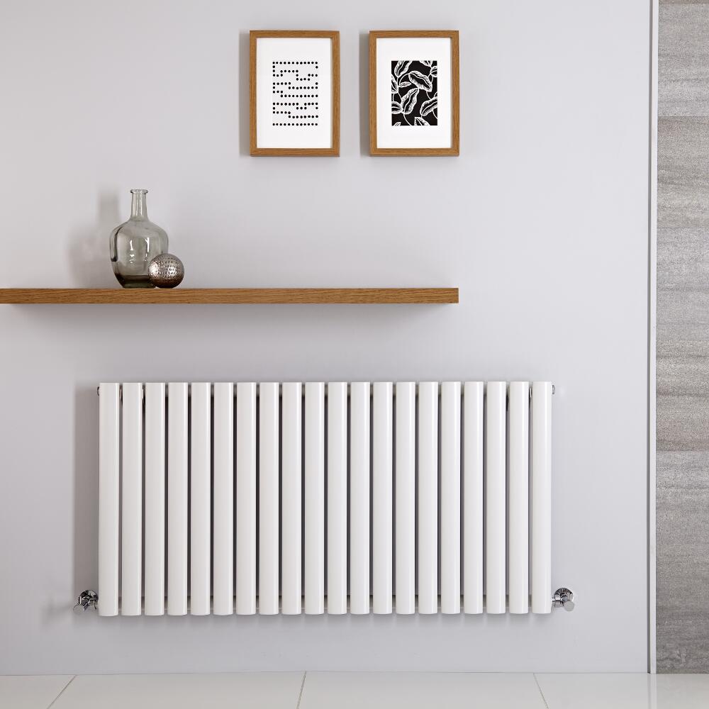 Radiador de Diseño Horizontal - Blanco - 601mm x 1180mm x 56mm - 1115 Vatios - Revive