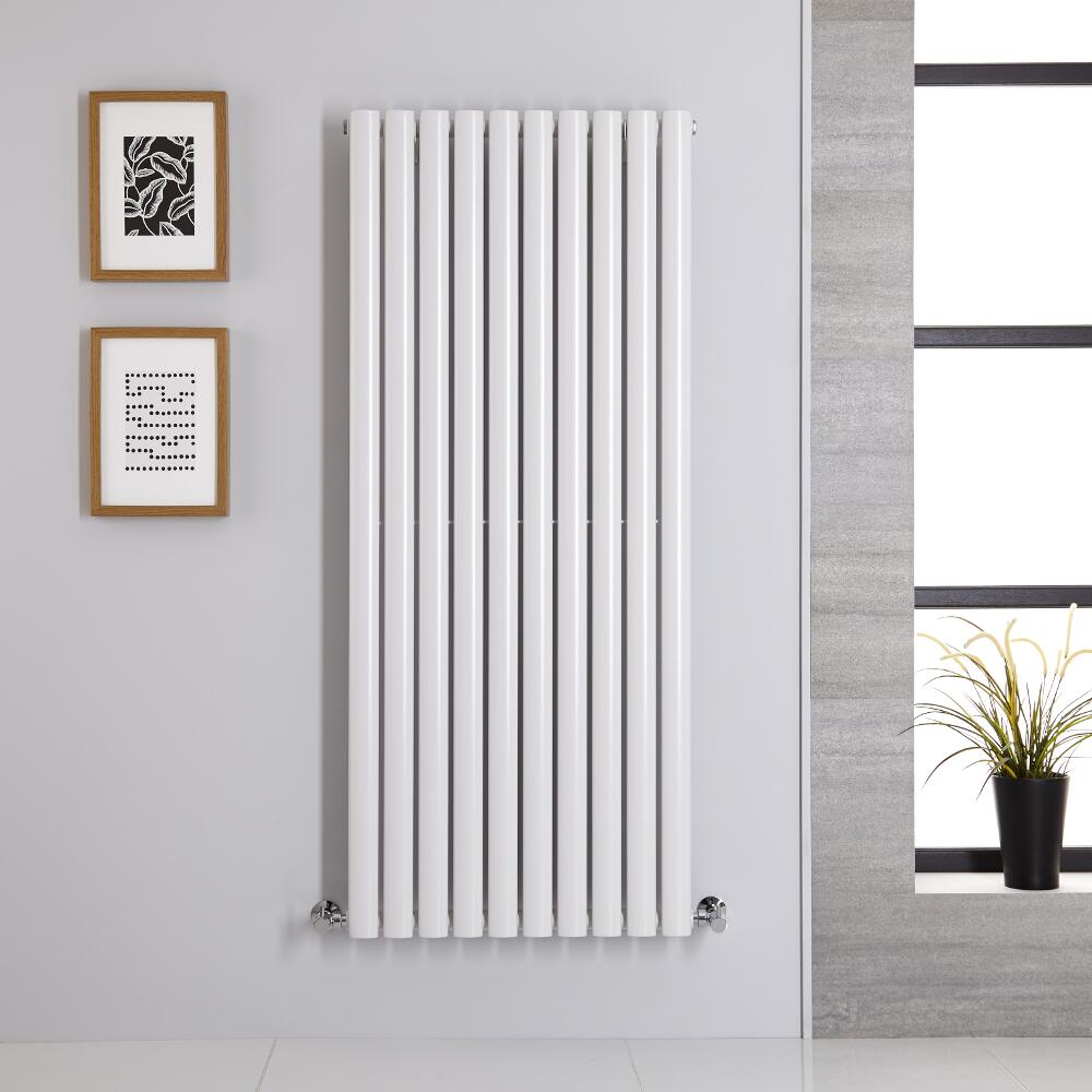 Radiador de Diseño Vertical - Blanco - 1400mm x 590mm x 56mm - 1143 Vatios - Revive