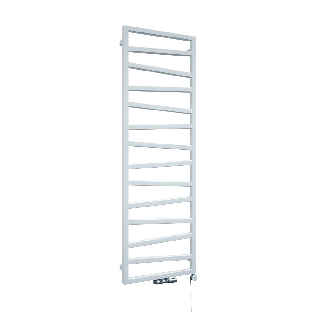 Radiador Toallero de Diseño Vertical Con Conexión Central - Blanco - 1545mm x 500mm x 30mm - 736 Vatios - Torun
