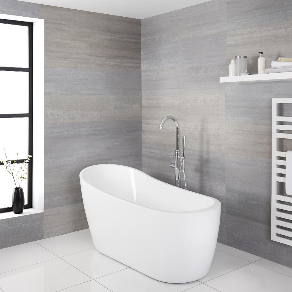 Bañera Acrílica Tradicional Exenta Asimétrica 1680x720mm