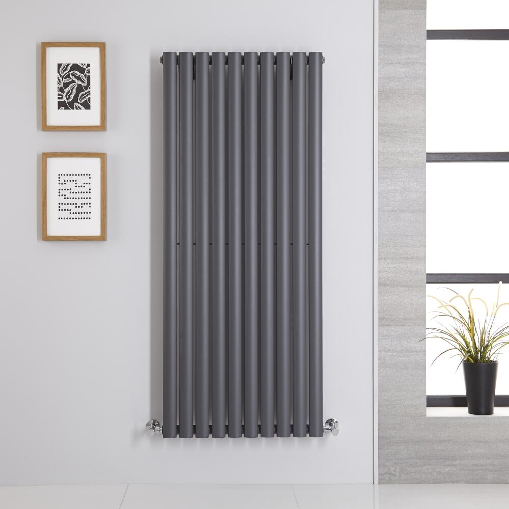 Radiador de Diseño Vertical - Antracita - 1400mm x 590mm x 56mm - 1143 Vatios - Revive