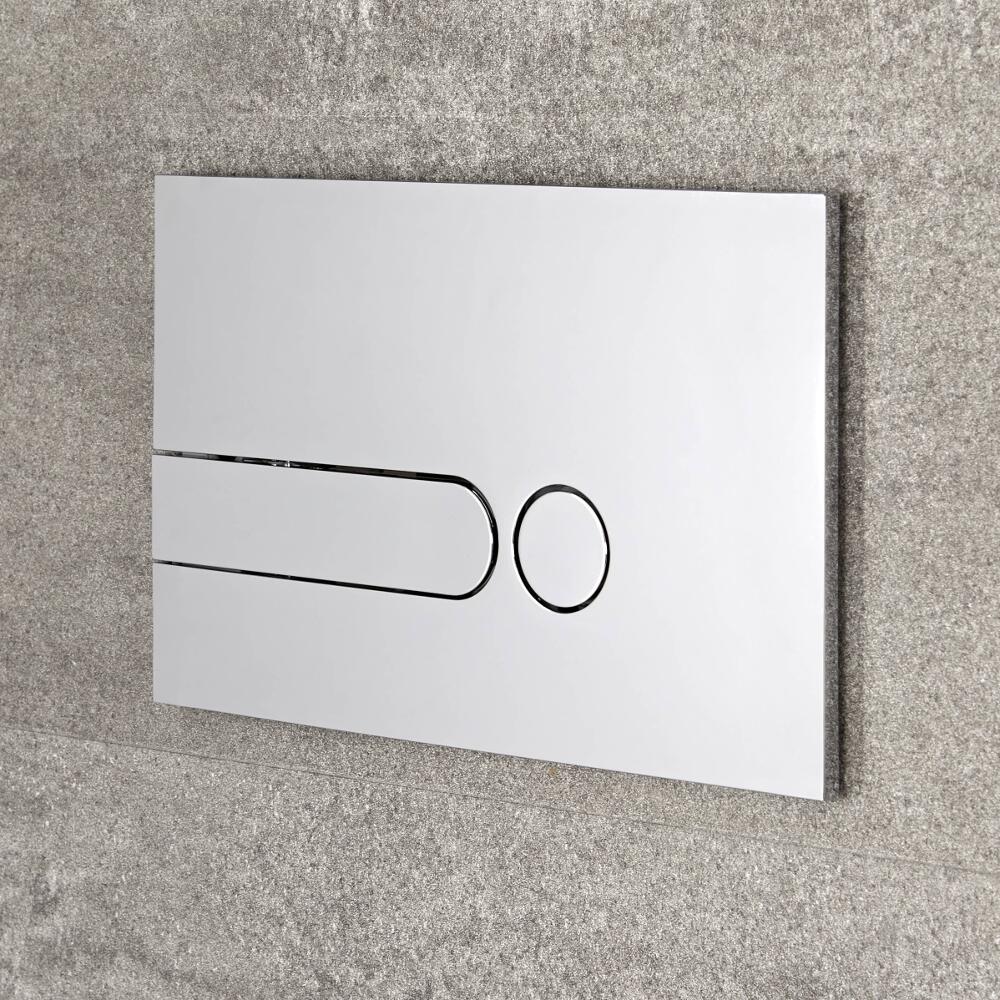 Placa de Accionamiento para WC Cromado con Cisterna Empotrable 150x240mm - Cluo