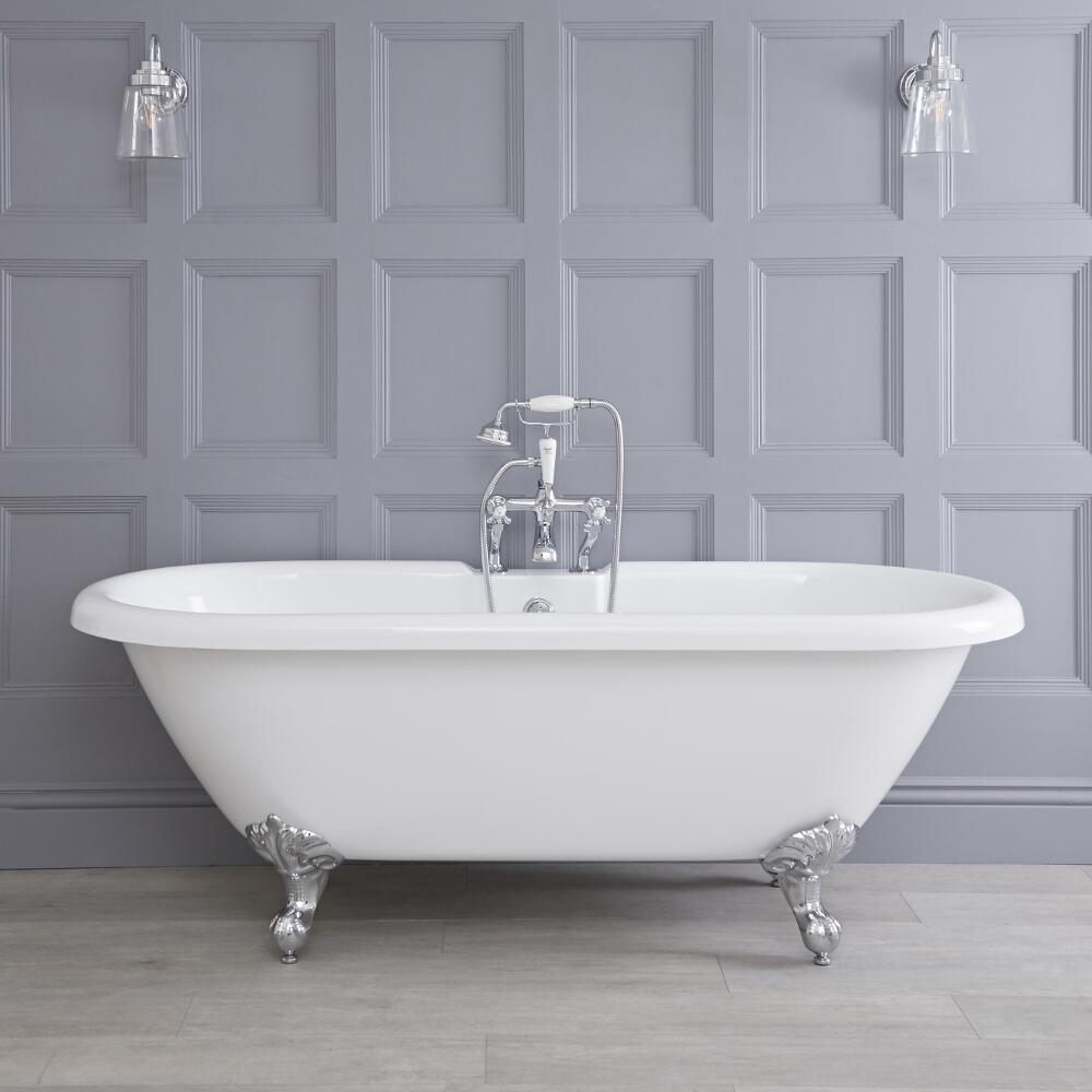 Bañera Acrílica Tradicional Exenta 1795x785mm con Pies de Soporte