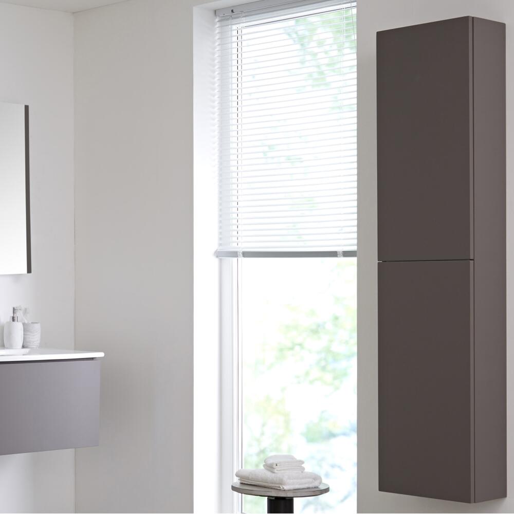 Armario de Pared de 350x1500mm para Cuarto de Baño Color Gris Opaco - Newington