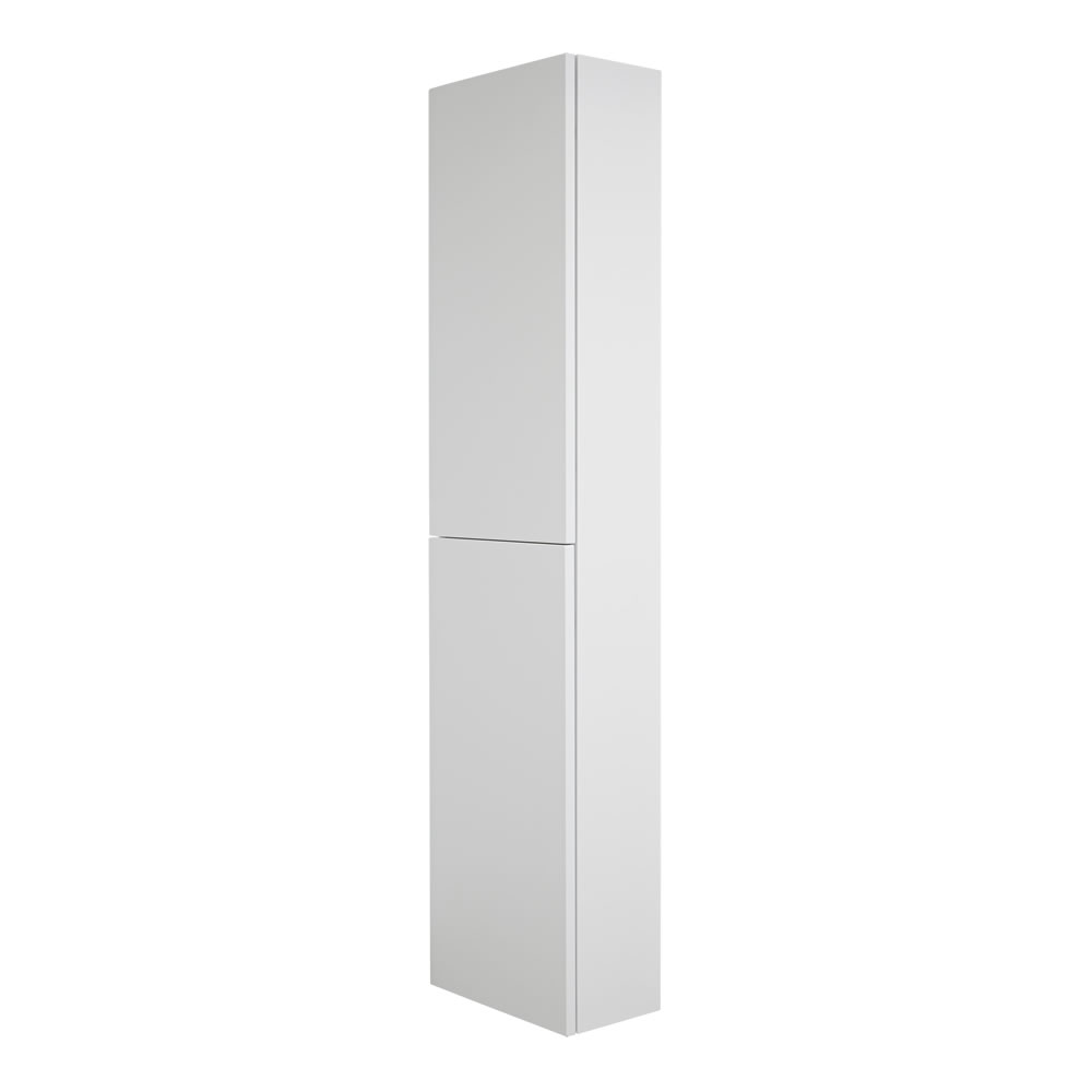Armario de Pared de 350x1500mm para Cuarto de Baño Color Blanco Opaco - Newington