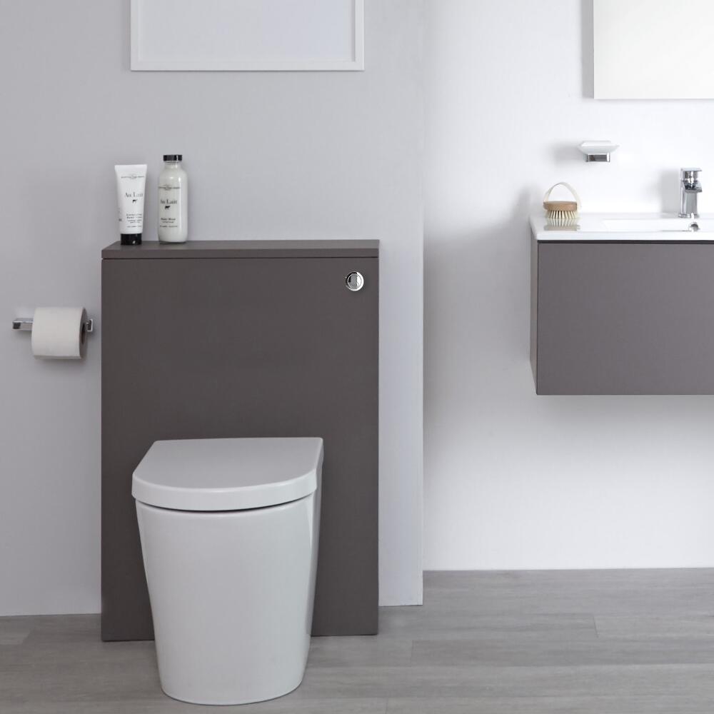 Mueble de Baño de 600mm Color Gris Opaco para Inodoro - Newington