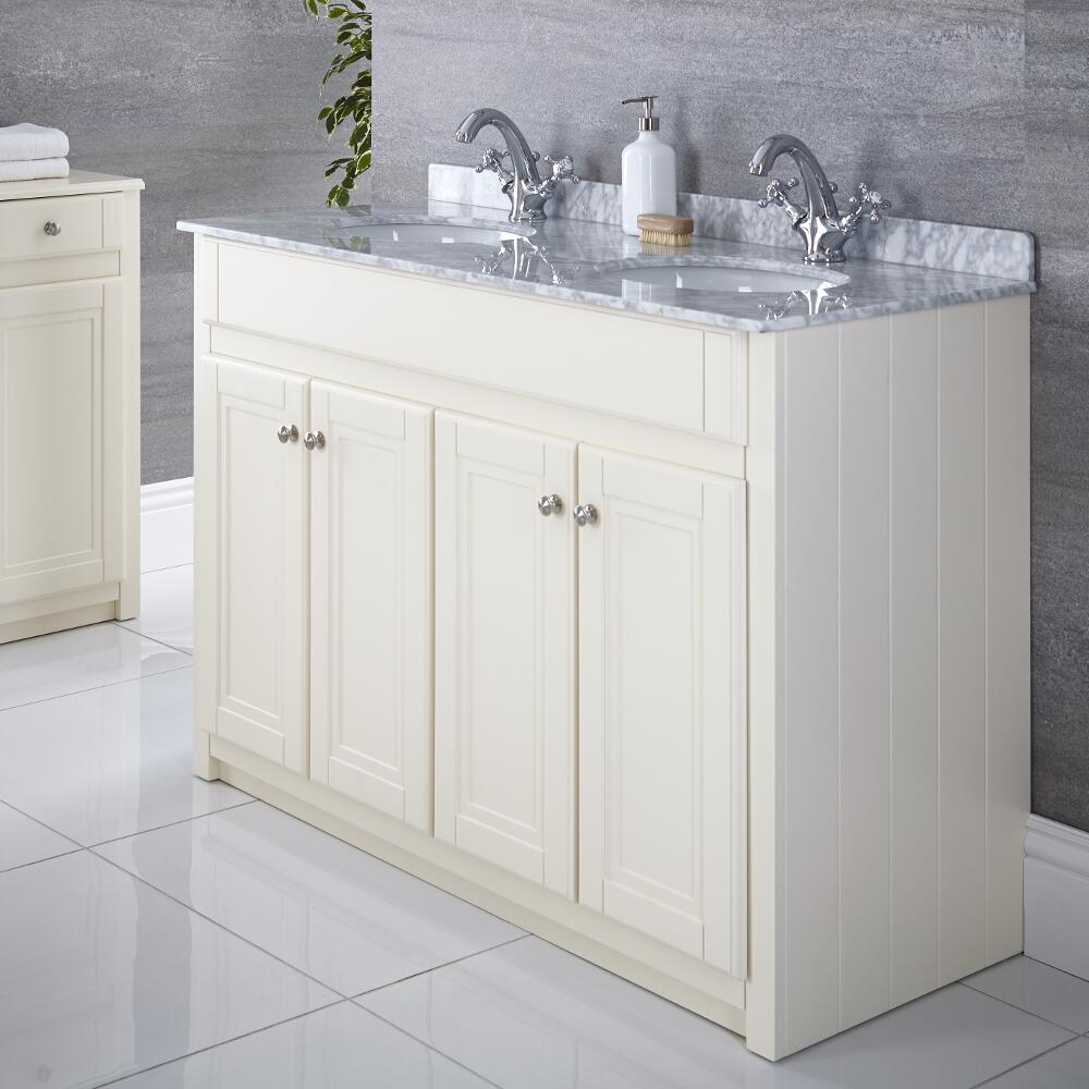 Mueble de Lavabo Tradicional Color Marfil 1200mm – Charlton