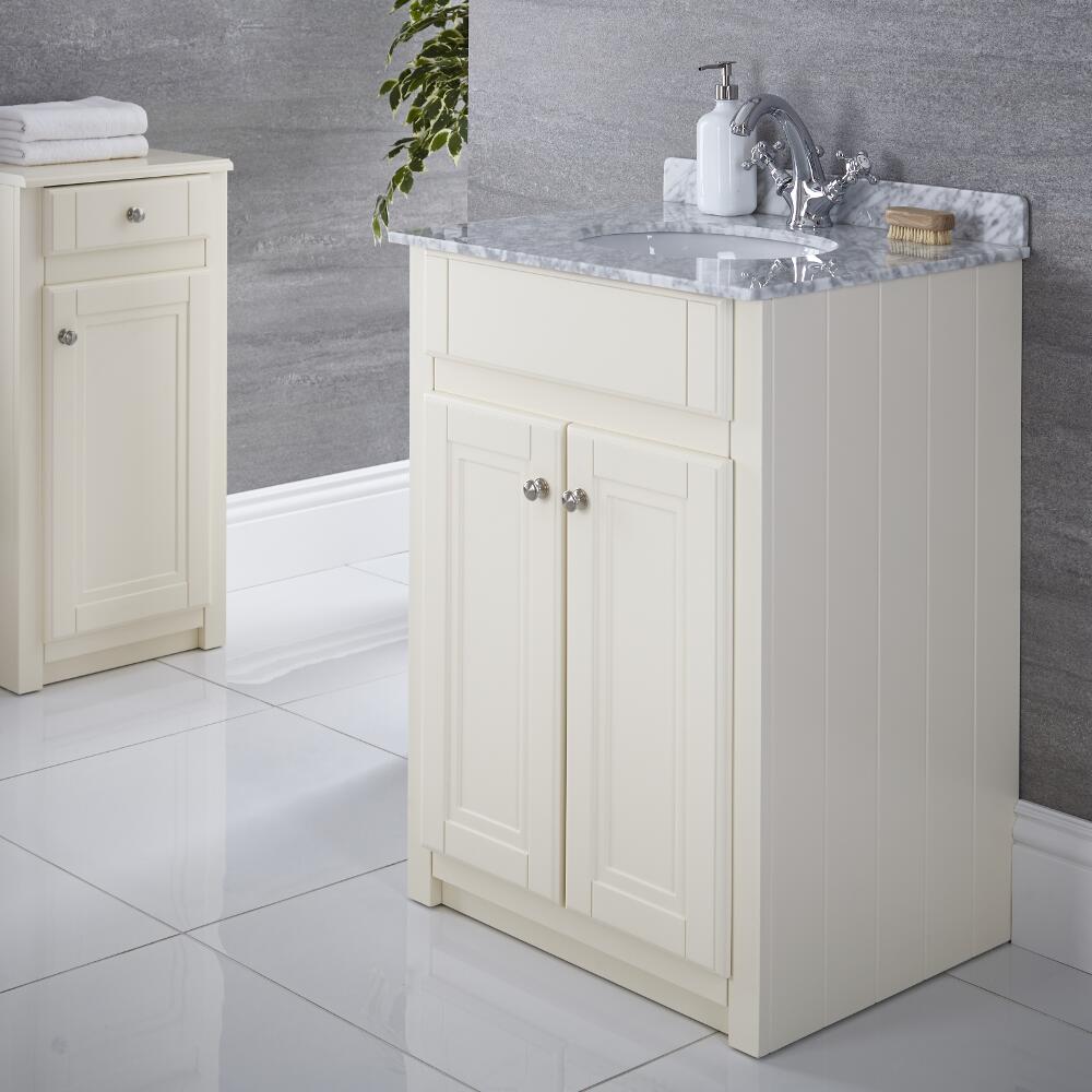 Mueble de Lavabo Tradicional Color Marfil 600mm - Charlton