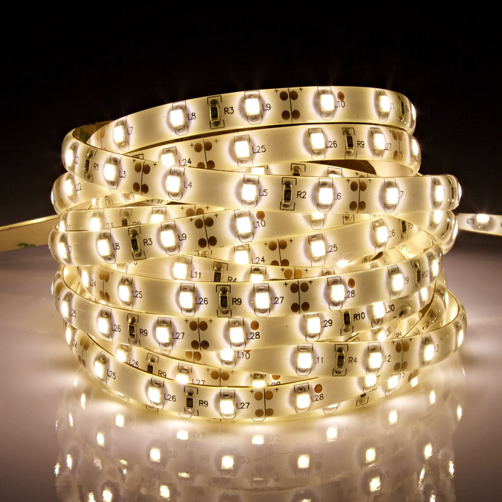 Biard Tira de Luces LED 3528 de 5 Metros Blanco Cálido Brillante Resistente al agua