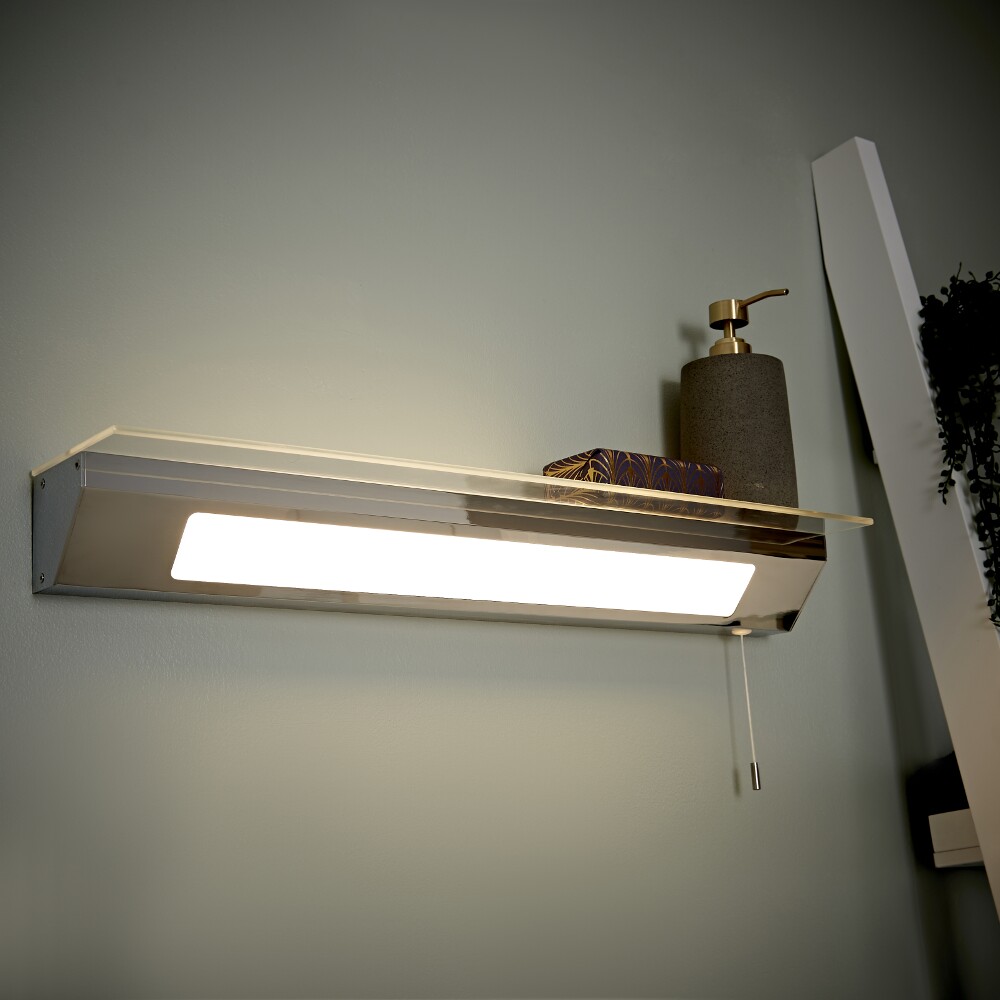 Luminaria LED con Repisa y para Cuarto de Baño - Achen