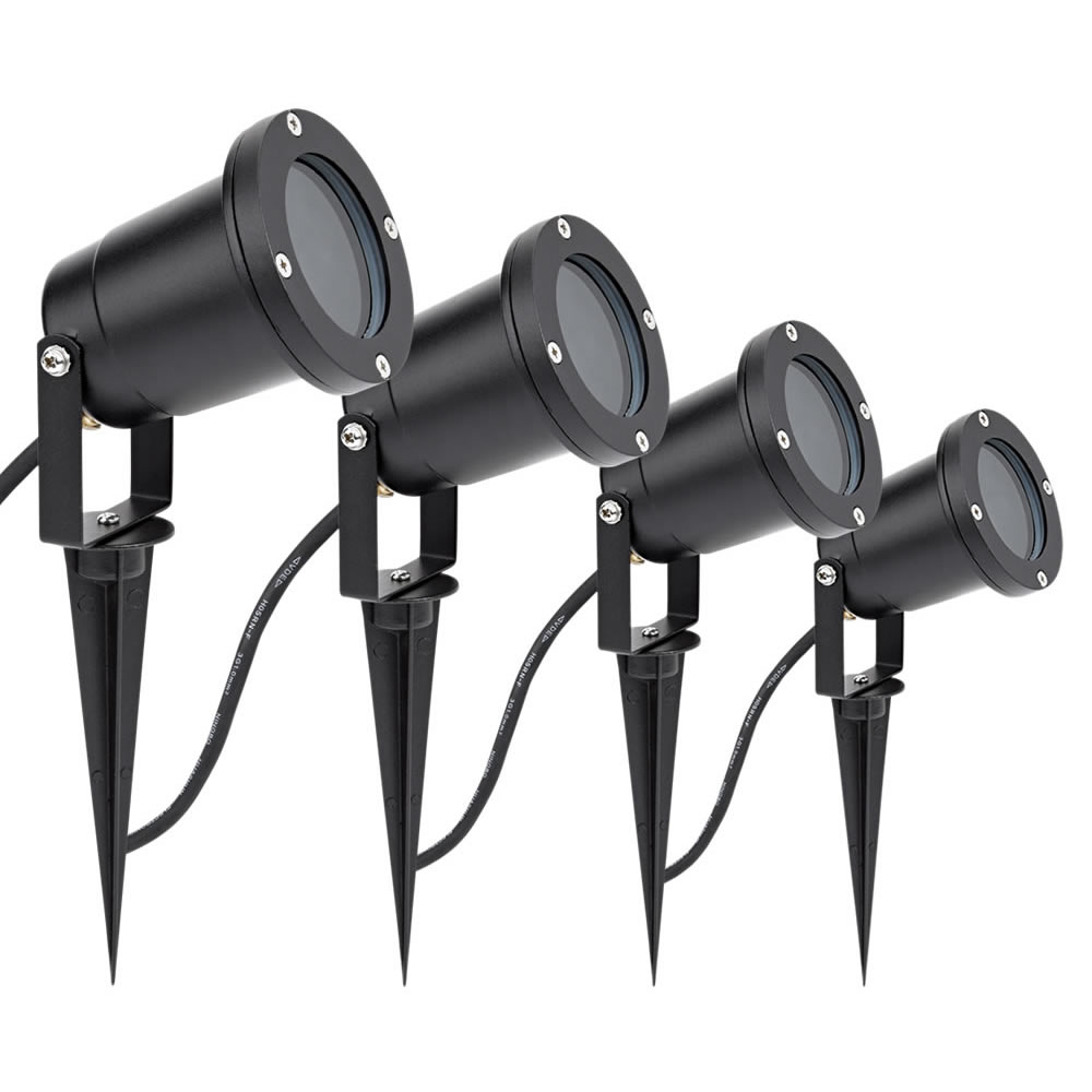 Biard Kit con 4 Focos Proyectores con Estaca para Exteriores