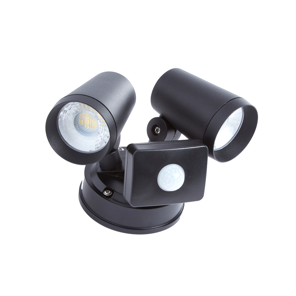 Aplique Mural Doble Exterior LED 16W IP65 Negra – Wels