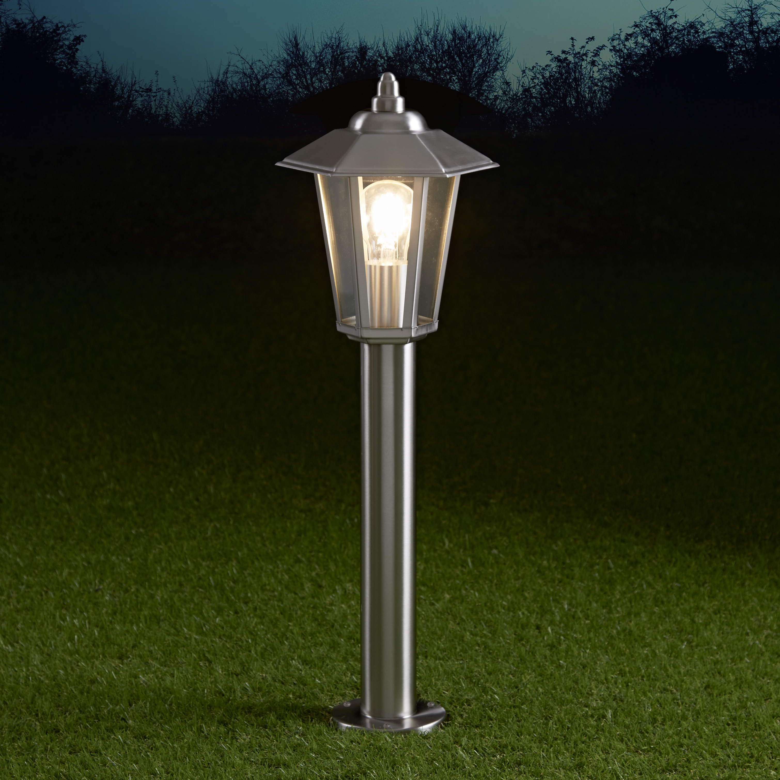 Biard Sobremuro LED 600mm para Exteriores estilo Farol 4W de Acero Inoxidable y Bombilla E27 - Cannes