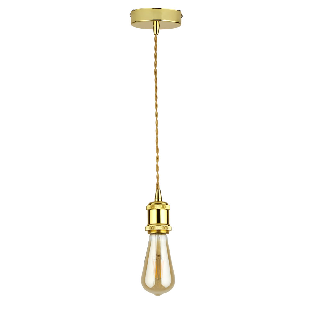 Biard Colgante Portabombilla Estilo Vintage de Aluminio Color Latón - Norrebro