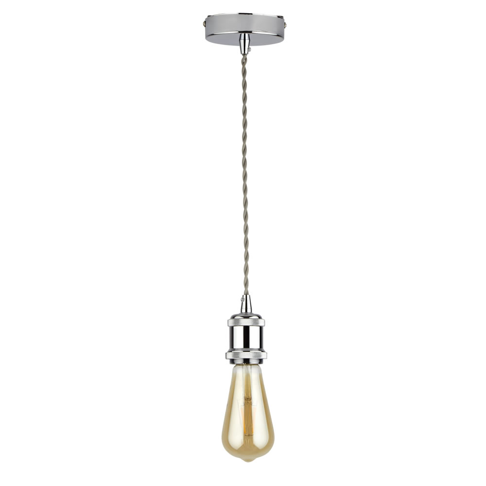 Biard Colgante Portabombilla Estilo Vintage de Aluminio Con Acabado Cromado - Norrebro