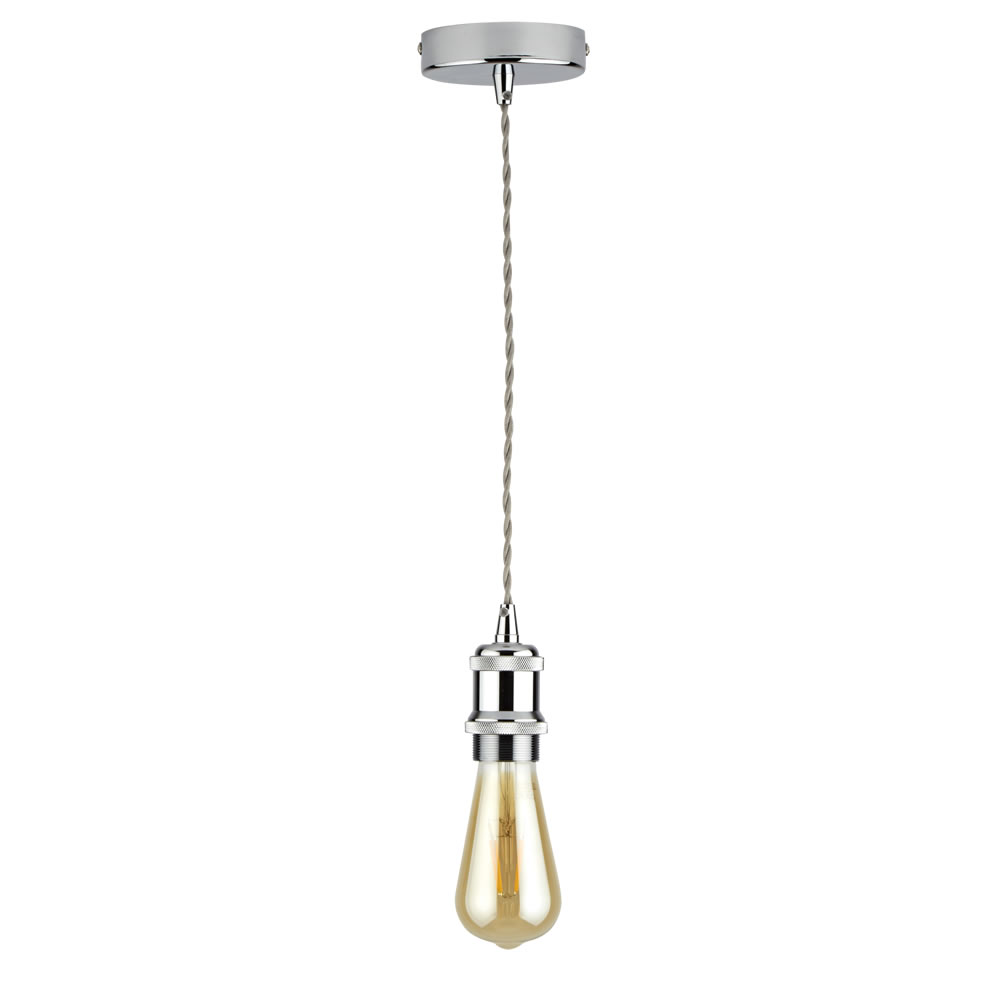 Biard Colgante Portabombilla Estilo Vintage de Aluminio Color Cromado – Sredets