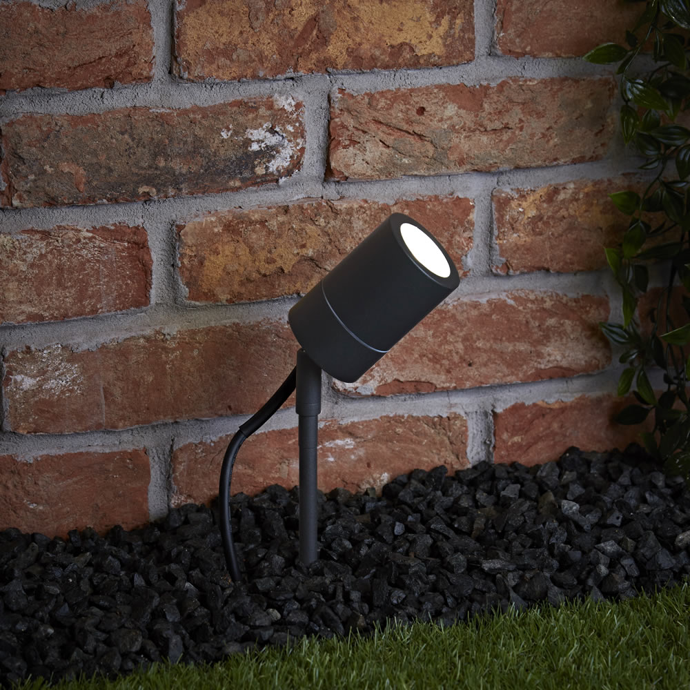 Biard Foco Proyector con Estaca de Acero Color Antracita para Exteriores con Bombilla Opcional – Le Mans