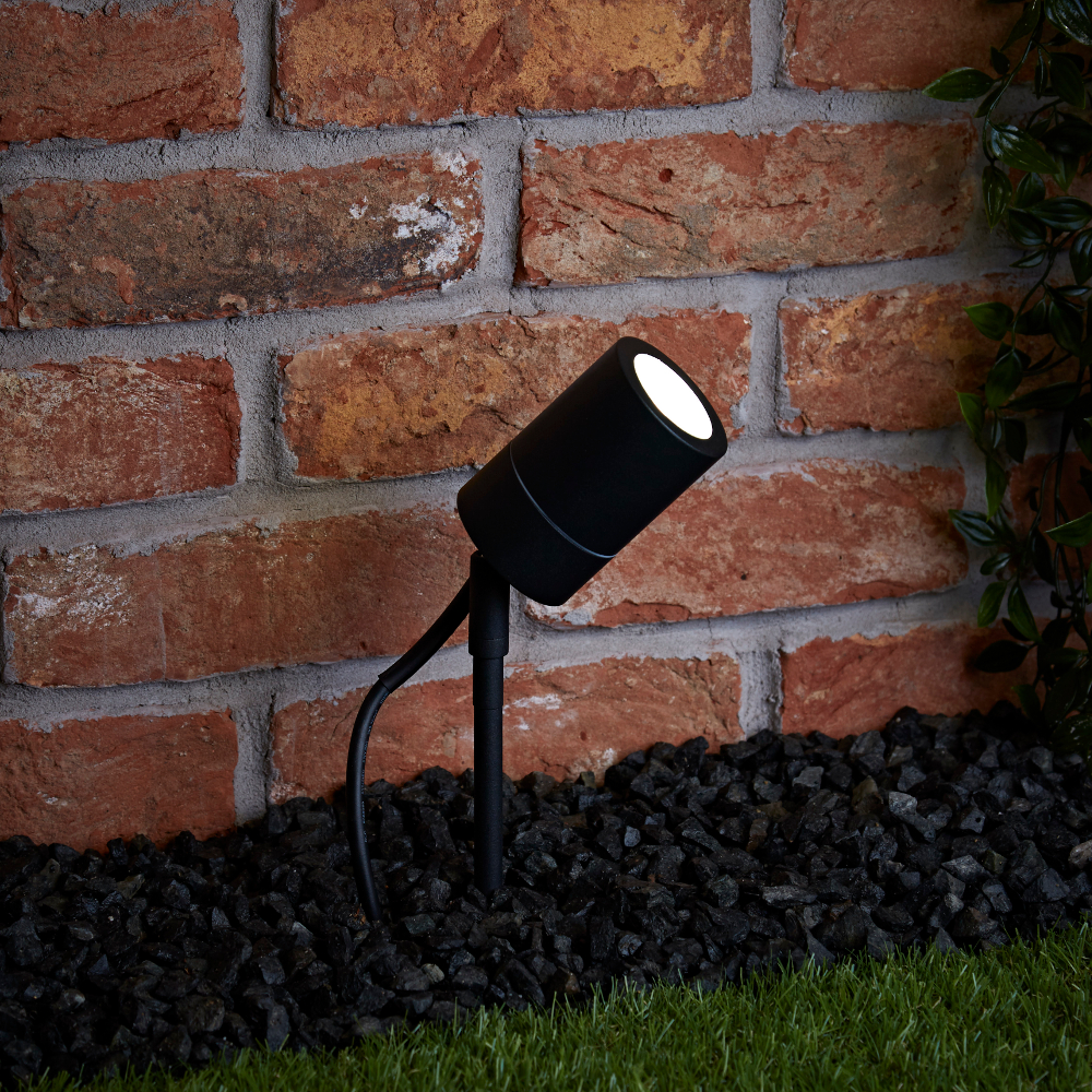 Biard Foco Proyector con Estaca de Acero Color Negro para Exteriores con Bombilla Opcional – Le Mans