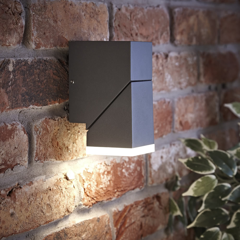Biard Aplique Mural LED Orientable Antracita con Luz Ascendente o Descendente Cuadrado - Ziersdorf