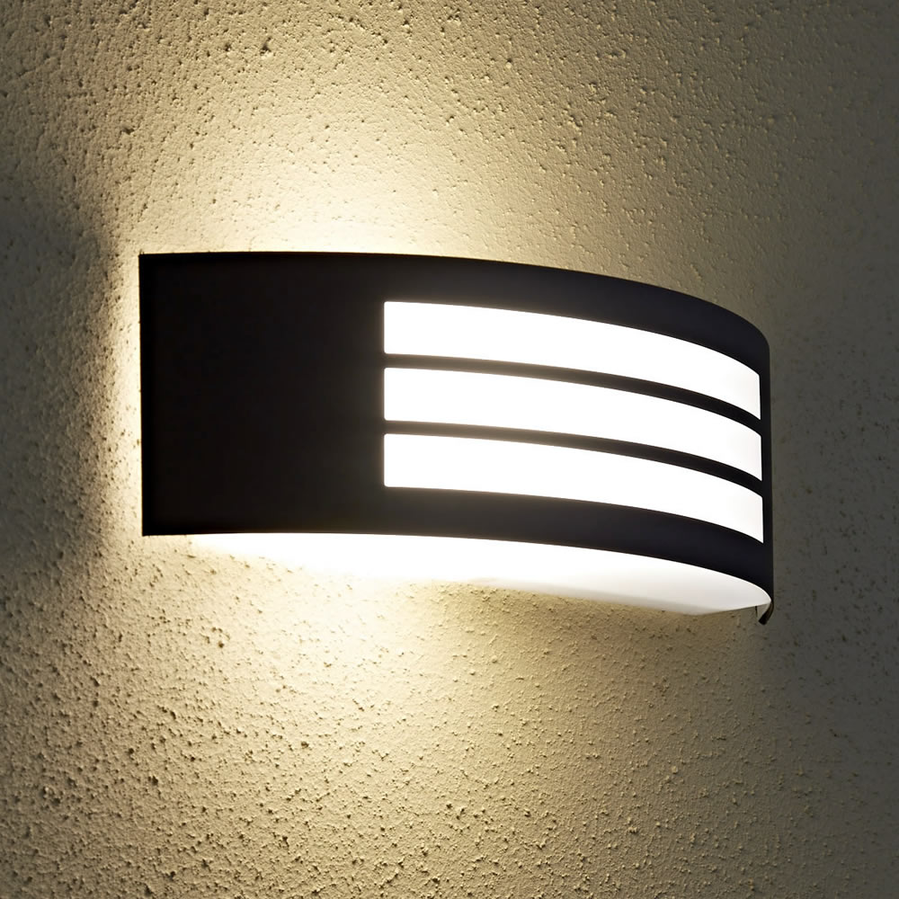 Biard Apliqué de Pared Exterior con Estructura en Acero Inoxidable Negro - Architect