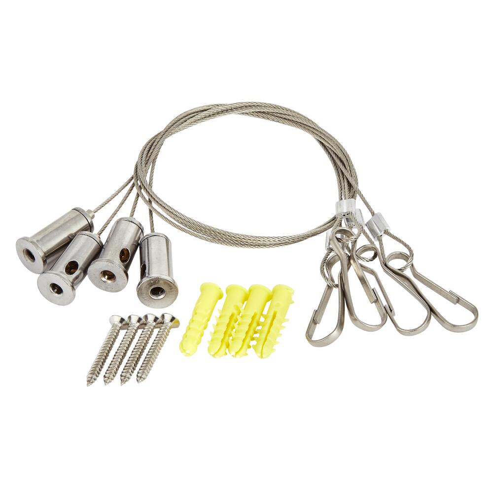Conjunto de Montaje con Cable de Acero Regulable para Alcachofas de Ducha de Techo Empotrables