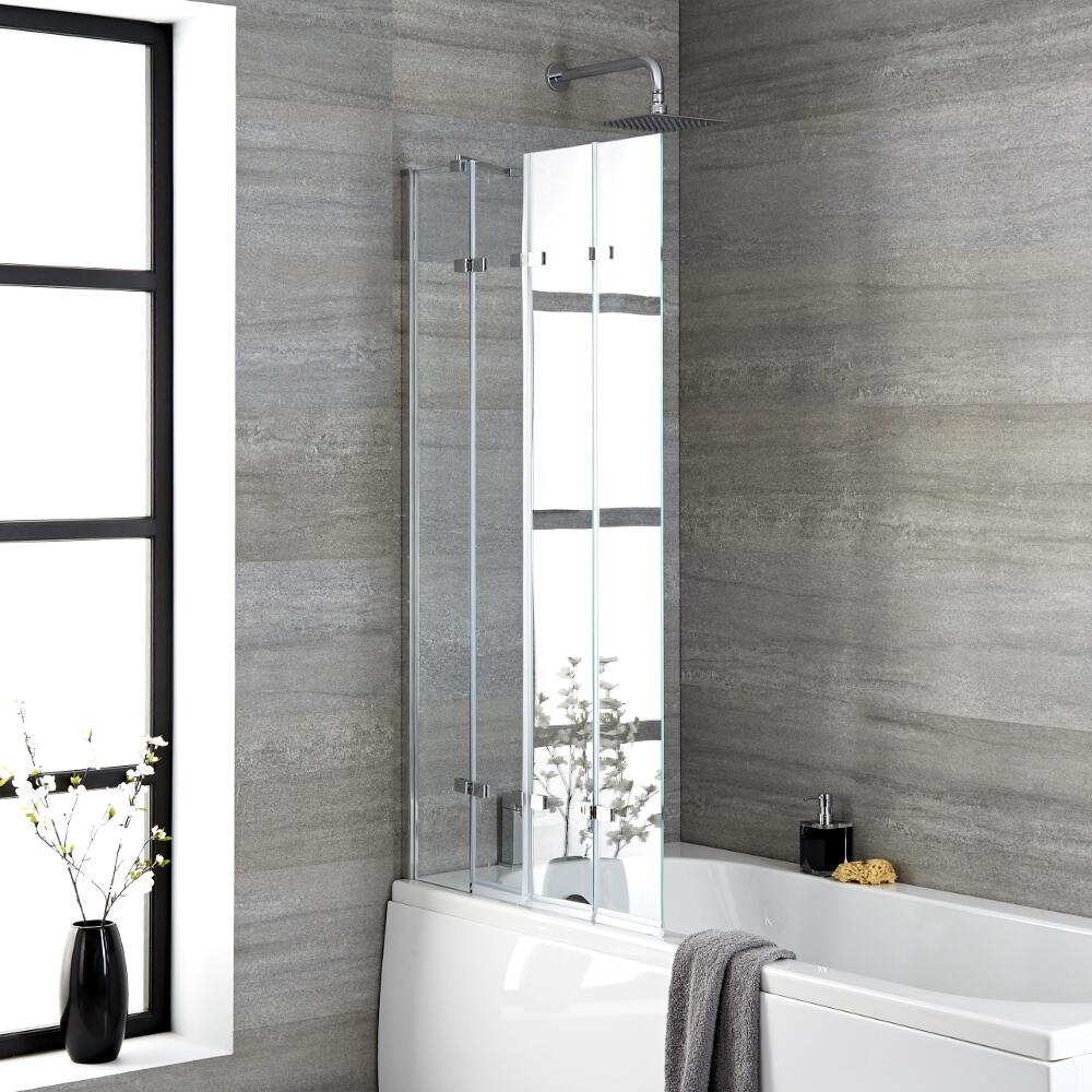 Mampara de Bañera Abatible 1400mm x 800mm x 5mm Portland
