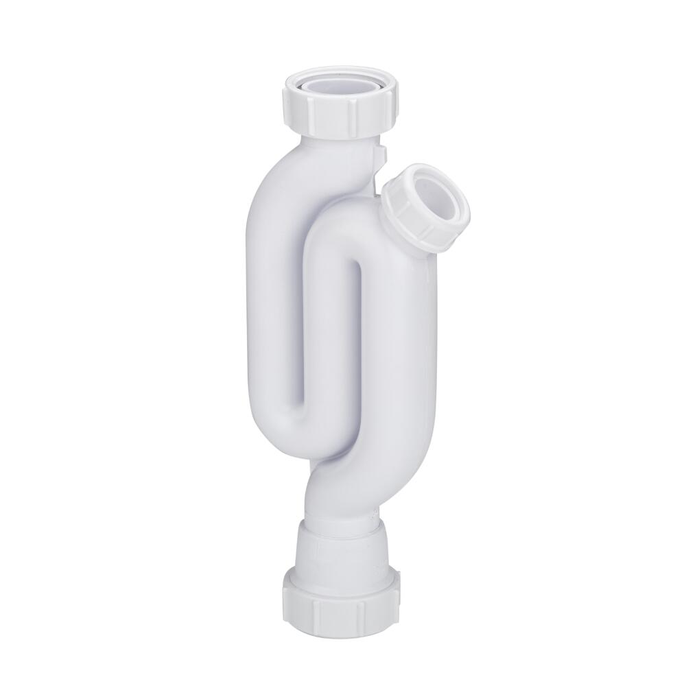 Sifón Curvo para Lavabo y Bañera de 1” ¼ Propileno Blanco McAlpine