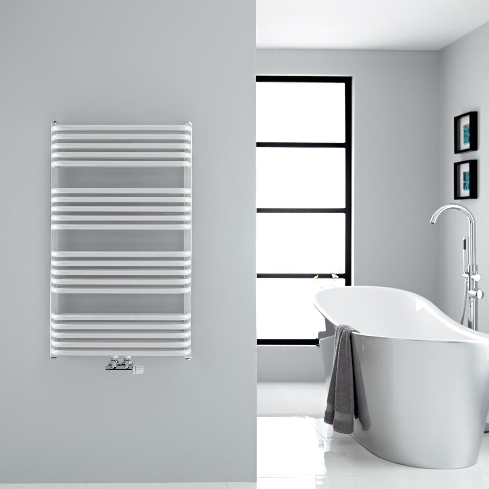 Radiador Toallero - Curvo - Blanco - 1000mm x 600mm - 1123 Vatios - Arch