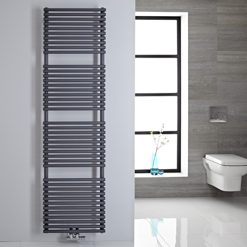 Radiador Toallero Plano - Conexión Central - Antracita - 1823mm x 500mm - 456 Vatios - Magera
