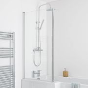 Mampara de Bañera en Forma de L Disponible en una Selección de Acabados