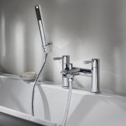 Mezclador de Ducha y Bañera Moderno de Sobreponer con Telefonillo - Cromado - Como