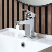 Grifo Mezclador Monoforo Moderno Cuadrado para Lavabo - Disponible en Distintos Acabados