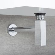 Sifón de Botella Cuadrado para Lavabo - Disponible en Distintos Acabados