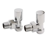 Par de Llaves Angulares para Radiador y Radiador Toallero Tradicional para Tubos de Cobre de 15mm - Acabado Cromado - Sterling de Hudson Reed