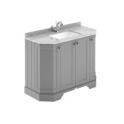 Mueble de Lavabo Tradicional Angular - 1020mm con Encimera de Mármol Gris - Disponible en Distintos Acabados y con Selección de Lavabo - Old London