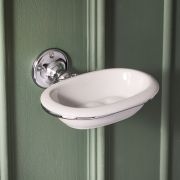 Hudson Reed Elizabeth - Jabonera de Pared Tradicional para Lavabo en Cerámica - Disponible en Distintos Acabados
