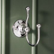 Hudson Reed Elizabeth - Percha Porta Batas Doble Tradicional - Disponible en Distintos Acabados