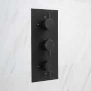 Llave de Ducha Termostática Triple de 2 Funciones Negra - Nox