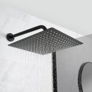 Alcachofa de Ducha Cuadrada Negra de 300x300mm Acero Inoxidable - Nox