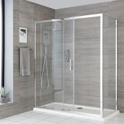 Puerta de Ducha Corredera - Disponible en Distintas Medidas y con Panel Lateral - Portland