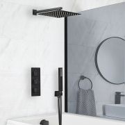Conjunto de Bañera con Ducha Termostática en Negro - Preto - Disponible con Distintas Salidas