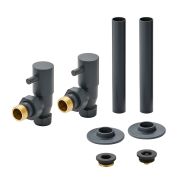 Llaves para Radiador Angulares en Estilo Minimalista y Kit Cubre Tubos - Disponible en Distintos Acabados