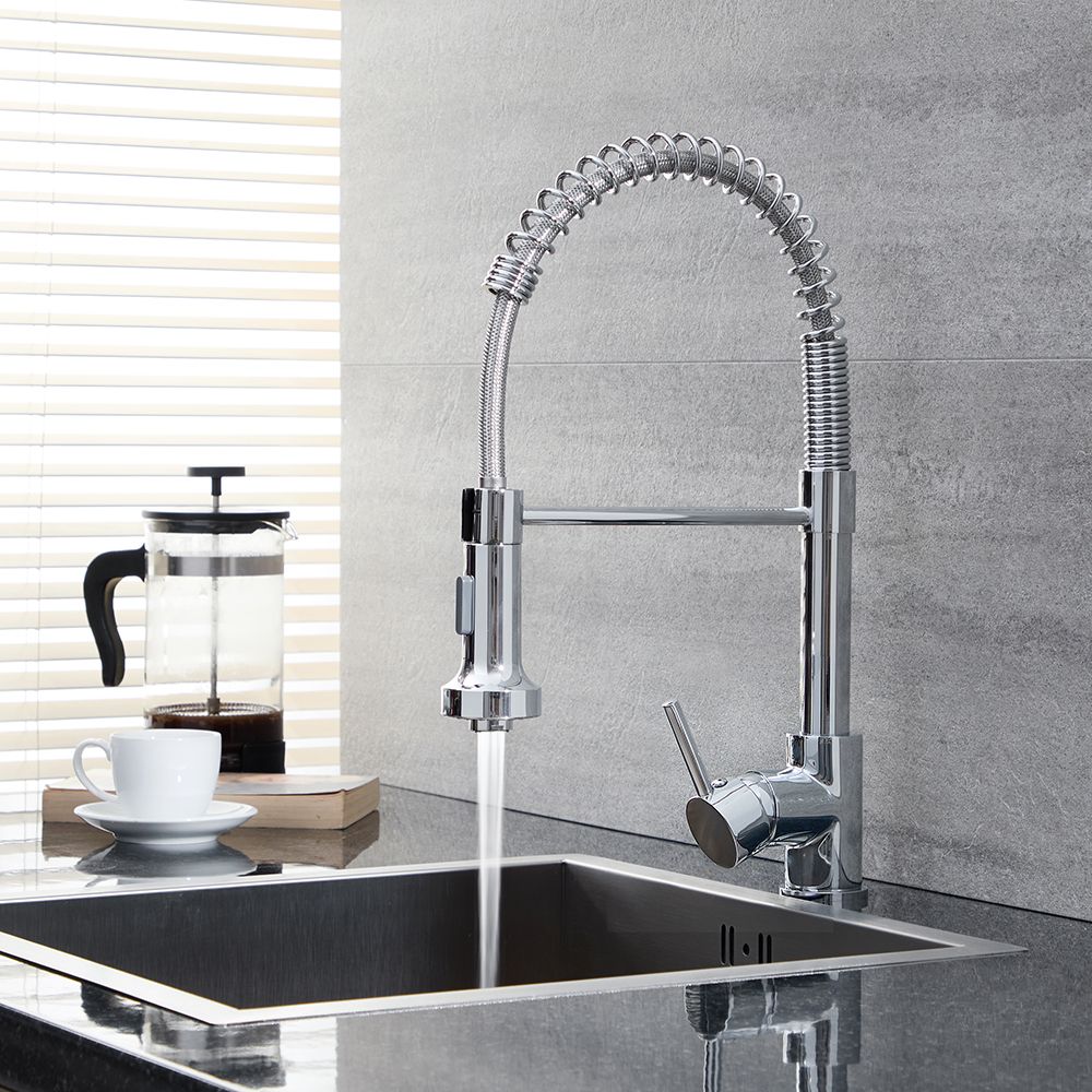 Grifo Mezclador de Cocina Moderno con Ducha Extraible Cromado Como
