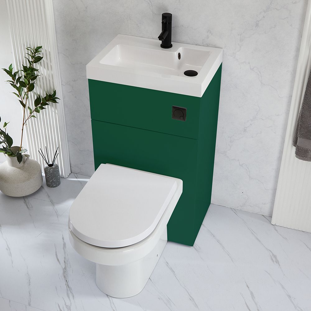 Lavabo De Vidrio Templado Verde Con Grifo Cascada - Forma Ovalada, Montaje Encimera - Set Completo Para Baño