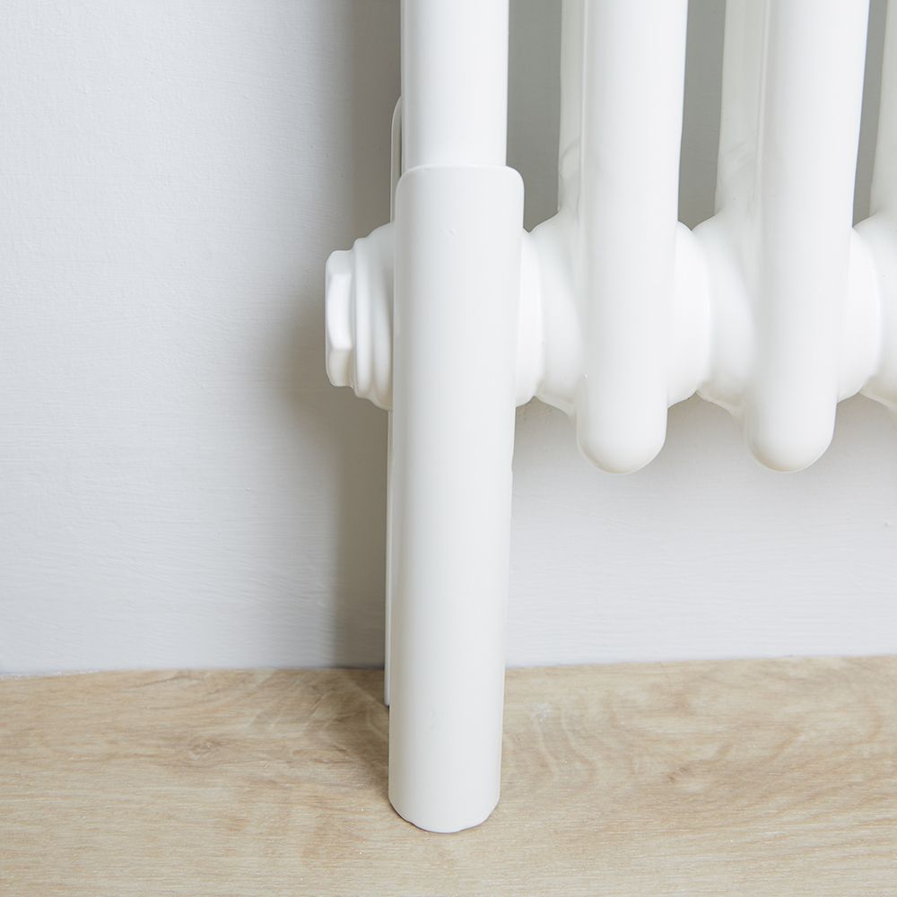 Soportes Ajustables Para Radiador - Juego De 2, Altura 8-13 Cm, Aluminio, Color Blanco