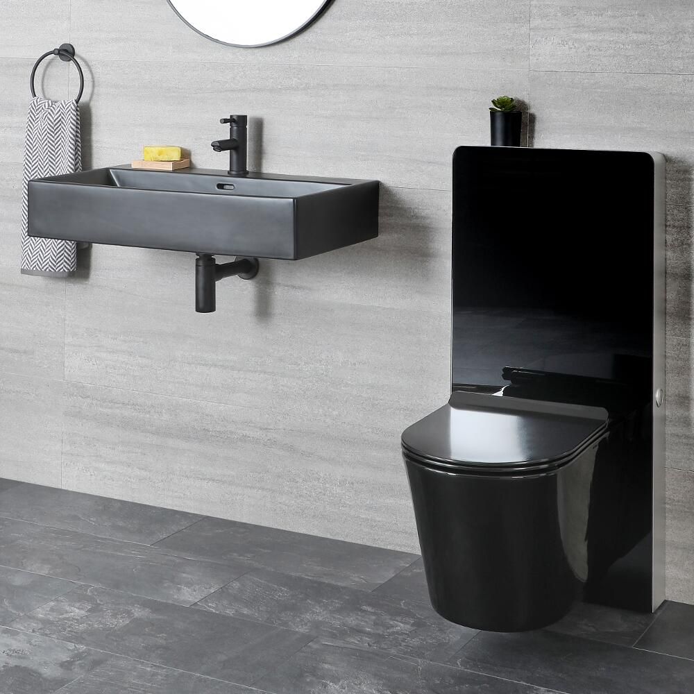 Griferia Lavamanos Lavabo Negro BaÃ±o Negro Mate Griferia Y