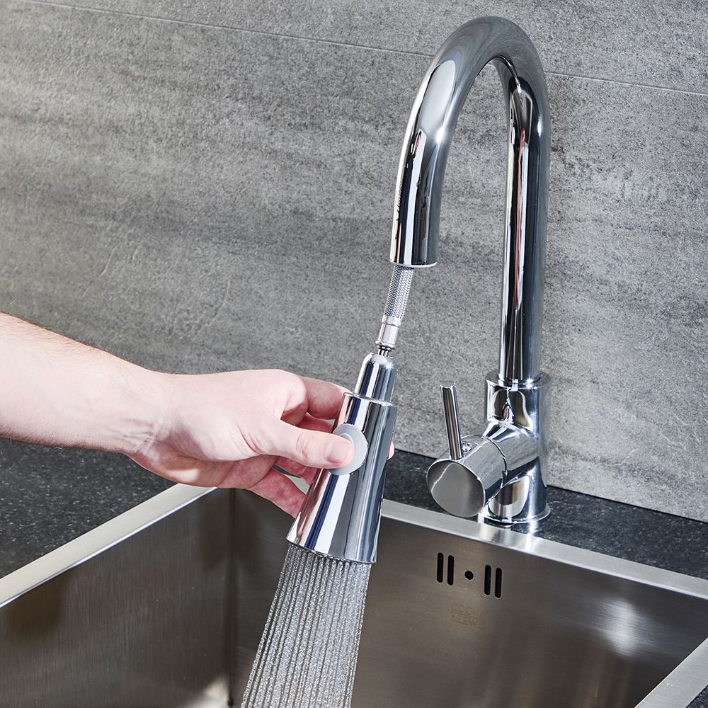 Grifo Mezclador de Cocina Moderno con Ducha de mano Extraíble