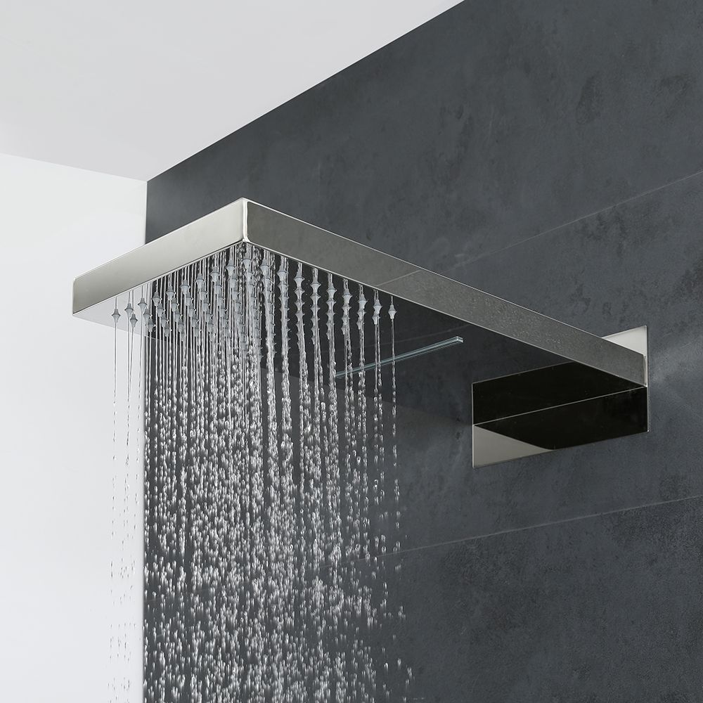 Alcachofa de Ducha Rectangular Función Doble Efecto Lluvia y